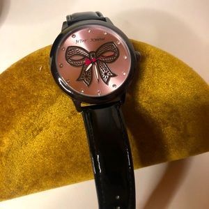 Betsey Johnson bow leather watch